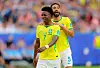 Vinicius Junior und Matheus Cunha feiern nach dem 3:0 gegen Schottland in Miami.