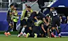 Paraguay-Spieler jubeln nach dem ersten Tor gegen die Türkei im Stadion in Santa Clara.