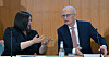 Umweltsenatorin Katharina Fegebank (Grüne) und Bürgermeister Peter Tschentscher (SPD) (Archivbild).