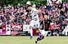 Arkadiusz Pyrka beim Kopfball im Testspiel bei Altona 93