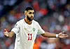 Ismael Saibari gestikuliert im marokkanischen Trikot während des WM-Spiels gegen die Niederlande in Monterrey.