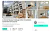 Immobilienanzeige mit Außenansicht, Wohnraum, Küche, Bad und Balkon von Neubauwohnungen in Berlin.