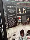 Ausstellungstafel mit Texten und Fotos.