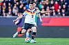 Nicolo Tresoldi von Deutschland U21 führt den Ball im Spiel gegen Nordirland in Braunschweig.
