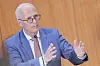 Peter Tschentscher spricht im Rathaus Hamburg bei der Landespressekonferenz zu den Haushaltsberatungen.