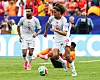 Hannibal Mejbri (10) dribbelt für Tunesien im WM-Spiel gegen die Niederlande in Kansas City.