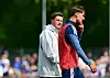 Merlin Polzin und Otto Stange beim HSV-Training in Hamburg.