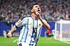 Lionel Messi jubelt nach seinem Tor im WM-Achtelfinale gegen Ägypten im Atlanta Stadium.