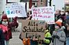 Am Freitag haben Luruper für den Erhalt des Gebäudes demonstriert.