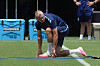 Erling Haaland kniet beim Training auf dem Rasen in Fort Lauderdale vor dem Viertelfinale gegen England.