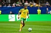 Jayden Adams aus Südafrika dribbelt im WM-Spiel gegen Tschechien in Atlanta auf den Ball zu.