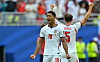 Jude Bellingham jubelt im England-Trikot, John Stones im Hintergrund; Viertelfinale gegen Norwegen in Miami.