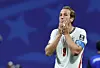 Harry Kane reagiert nach dem Halbfinale England gegen Argentinien in Atlanta.