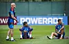 Lamine Yamal, Pedro Porro und Luis de la Fuente beim Training der spanischen Nationalmannschaft in New Jersey.