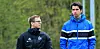 Sportdirektor Michael Mutzel (l.) und Sportvorstand Jonas Boldt suchen den neuen HSV-Trainer.