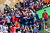 Spanische Spieler feiern nach einem Tor im WM-Finale gegen Argentinien in East Rutherford.