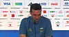 Lionel Scaloni weint bei der Pressekonferenz nach dem WM-Finale