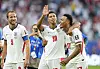 Harry Kane, Jude Bellingham und Morgan Rogers feiern Englands 2:1-Sieg gegen Norwegen in Miami Gardens.