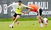 Manolis Saliakas gegen Louis Oppie beim Training in Flachau