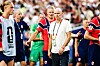 Ståle Solbakken und Erling Haaland nach dem WM-Viertelfinale Norwegen gegen England in Miami.