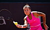 Oleksandra Oliynykova in Pink beim Return bei den MSC Hamburg Ladies Open in Hamburg.