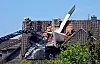 Leichtflugzeug steckt im Dach eines Hauses in Ganderkesee; Rettungskräfte sichern die Unfallstelle.