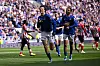 Merlin Röhl jubelt im Everton-Trikot nach dem 1:0 gegen Sunderland im Hill Dickinson Stadium.