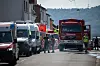 Feuerwehr und Spezialkräfte in Sankt Ingbert bei einem Einsatz wegen radioaktiver Mineralien.
