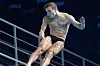 Mortiz Linus Wesemann springt beim 3-Meter-Finale in Saint-Denis vom Brett.