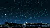 Sternbildlinien über nächtlicher Skyline mit Ortsnamen Morzach, Otten und Rossin.