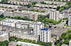 Luftaufnahme von Wohnblocks und Mehrfamilienhäusern in Mümmelmannsberg, Hamburg-Billstedt.