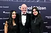 Gianni Infantino mit Ehefrau und Tochter auf dem Roten Teppich der Global Citizen Awards in New York.