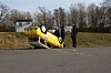 Oldtimer liegt auf dem Dach