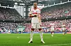 Said El Mala vom 1. FC Köln feiert auf dem Spielfeld seinen Treffer zum 1:1 gegen Hoffenheim.