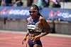 Tara Davis-Woodhall läuft beim Weitsprung-Meeting USATF LA Grand Prix über die Bahn.