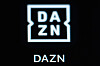 DAZN-Logo in Weiß auf schwarzem Hintergrund