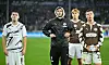 Arkadiusz Pyrka, Branimir Hrgota, Erik Ahlstrand und Mathias Rasmussen nach dem 2:2 in Bielefeld.