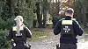 Polizisten in Waldstück