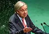António Guterres spricht an einem Rednerpult zum Auftakt der UN-Generalversammlung.