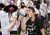Frauen in Austin/Texas demonstrieren für das Recht auf Abtreibung.
