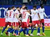 Jubel beim HSV: Simon Terodde (hinten) erzielte zwei Treffer im Derby gegen St. Pauli.