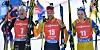 Arnt Pfeiffer (m.) holte sich in Hochfilzen den Sieg.