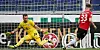 St. Paulis Keeper Himmelmann kassiert das 4:0 von Teuchert
