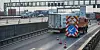 Die Sperrung auf der A7 kurz hinter dem Elbtunnel.