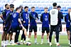 Die deutsche Nationalmannschaft im Training.