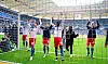 Die HSV-Profis bejubeln das 6:1 gegen Hannover
