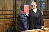 Angeklagter bei Gerichtsverhandlung.