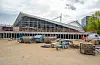 So sieht die Alster-Schwimmhalle von außen aus. Seit Herbst 2020 wird Hamburgs größtes und bekanntestes Schwimmbad modernisiert.