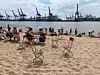 Abgesperrter Bereich bei der Strandperle