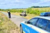 Nach dem Aufprall überschlug sich das Auto und blieb auf dem Dach liegen.